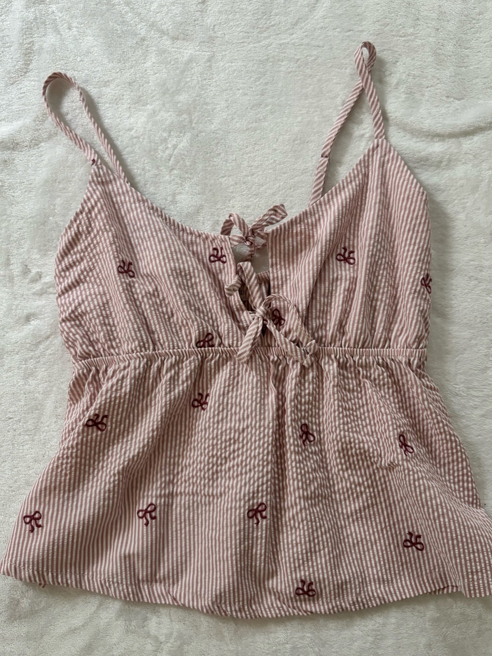 Wild indigo pink bow top